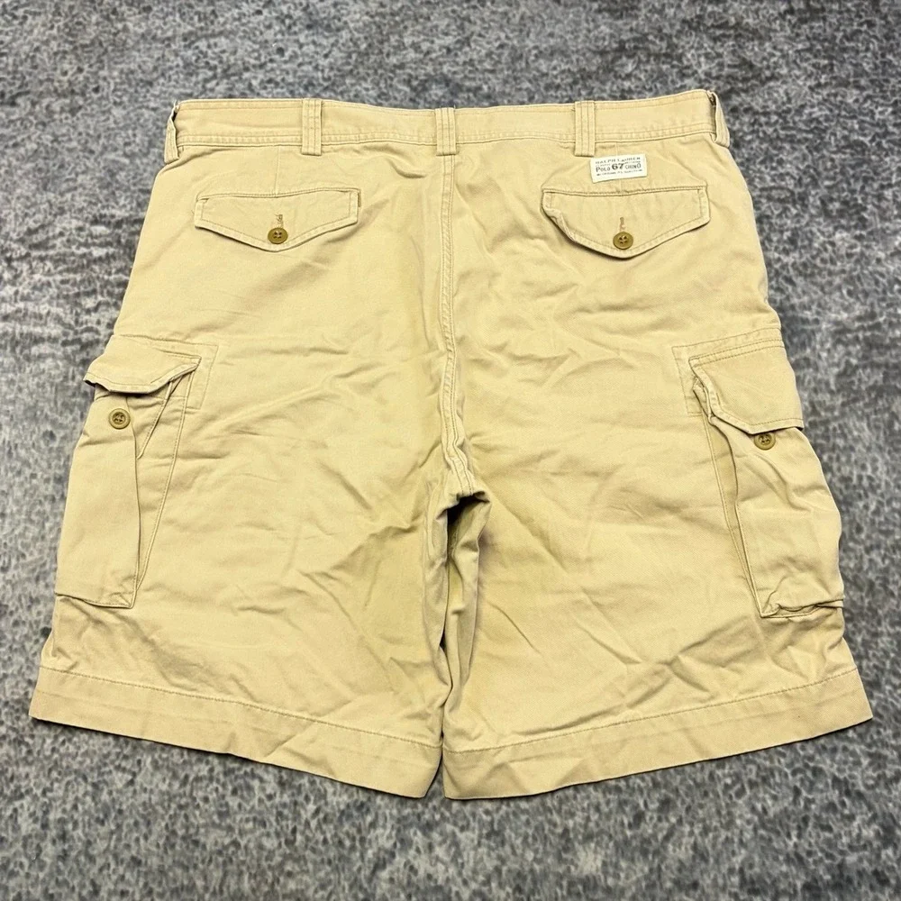 Polo Ralph Lauren Cargo Shorts Chino Mens 40 Tan Khaki Preppy Utility Outdoor